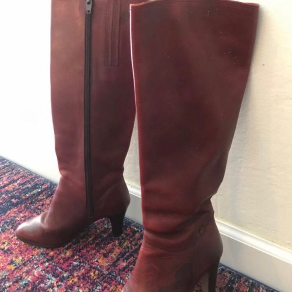 Vintage Burgundy Boots size 5.5 - Picture 2 of 3